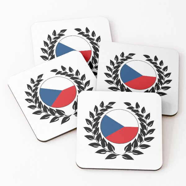 Item preview, Czech Republic Czech flag laurel wreath designed and sold by GeogDesigns.