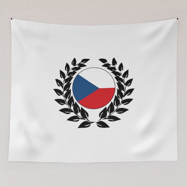 Item preview, Czech Republic Czech flag laurel wreath designed and sold by GeogDesigns.