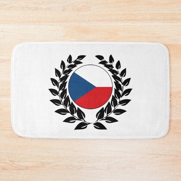 Item preview, Czech Republic Czech flag laurel wreath designed and sold by GeogDesigns.