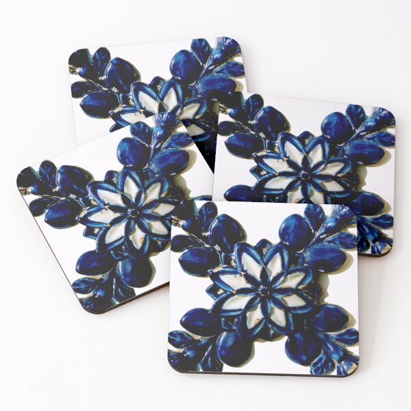 Item preview, Much more than a blue flower tile designed and sold by Madalena Lobao-Tello.