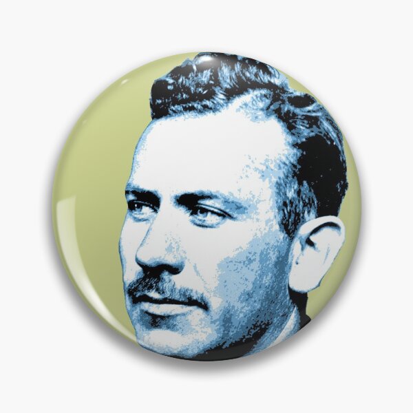 Item preview, John Steinbeck Blue Green Portrait designed and sold by savantdesigns.