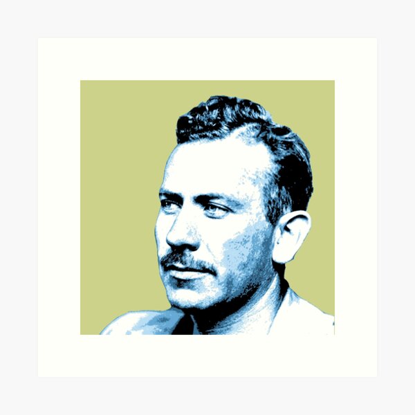 Item preview, John Steinbeck Blue Green Portrait designed and sold by savantdesigns.