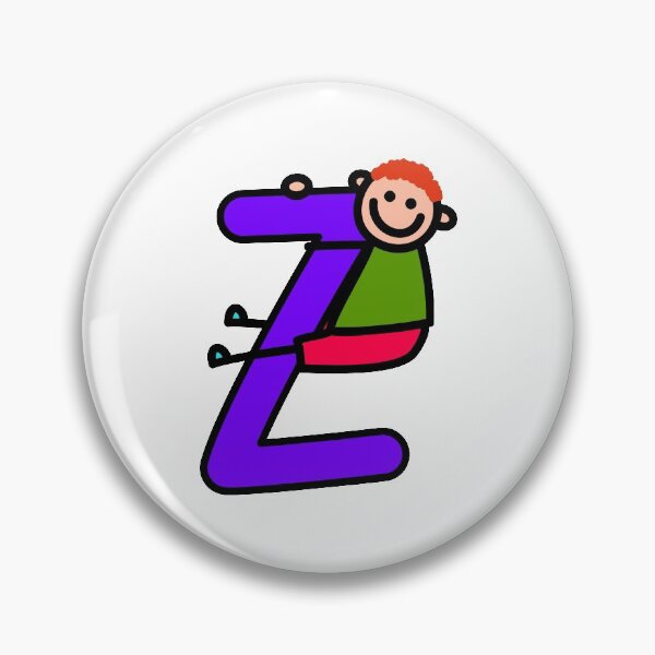 Item preview, Letter Z for Boys alphabet Kids Colorful Cartoon Character designed and sold by funwithletters.