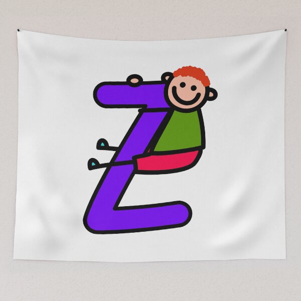 Item preview, Letter Z for Boys alphabet Kids Colorful Cartoon Character designed and sold by funwithletters.