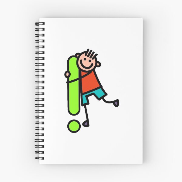 Artikelvorschau, Buchstaben Ausrufezeichen für Jungen Alphabet Kinder bunte Zeichentrickfigur entworfen und verkauft von funwithletters.