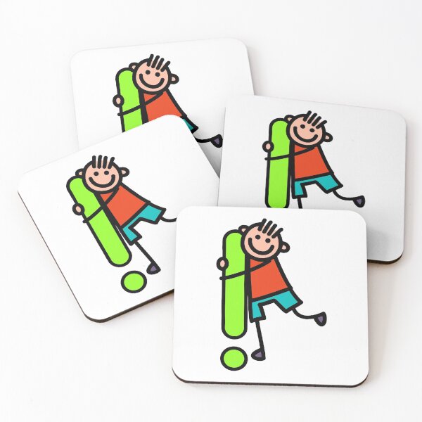 Item preview, Letter Exclamation Mark for Boys alphabet Kids Colorful Cartoon Character designed and sold by funwithletters.