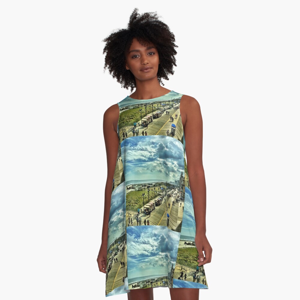 Atlantic City Boardwalk A-Line Dress