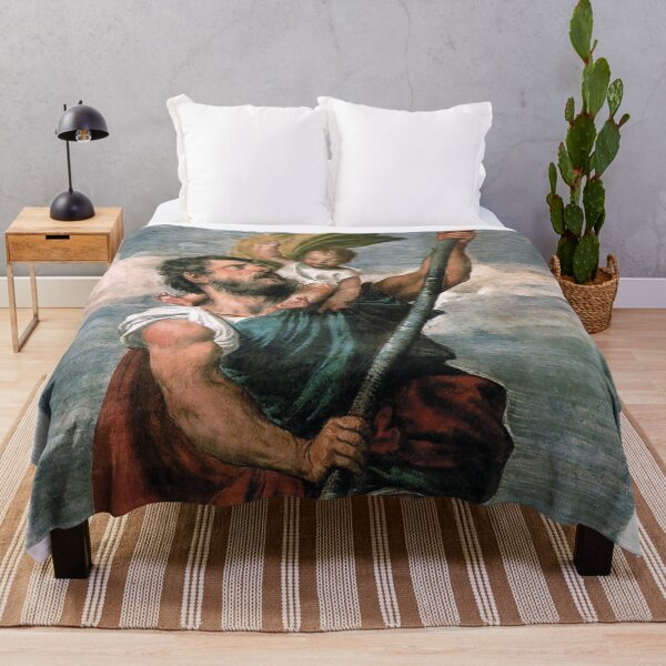 Item preview, Saint Christopher carrying the Christ Child Fresco designed and sold by Beltschazar.