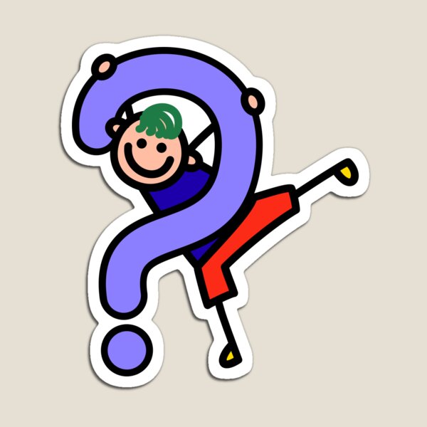 Item preview, Letter Question Mark for Boys alphabet Kids Colorful Cartoon Character designed and sold by funwithletters.