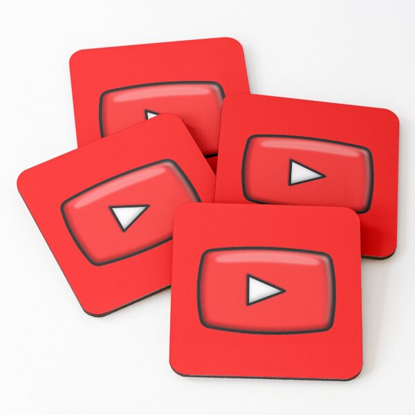 Item preview, Play button in red 3D design sticker designed and sold by Shirtilike.