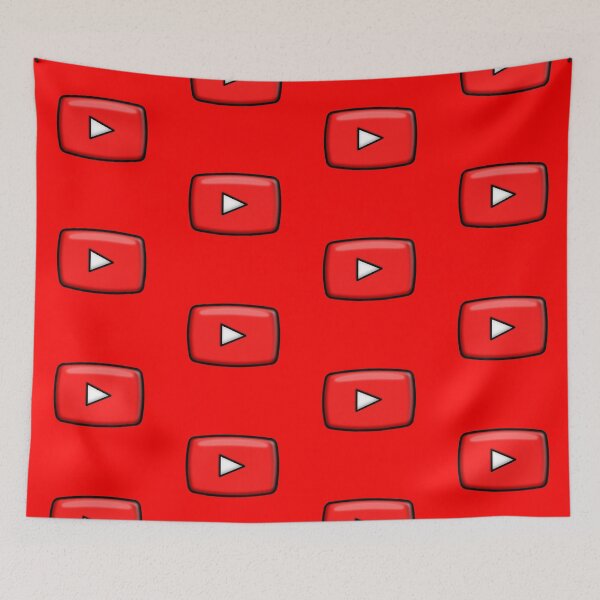 Item preview, Play button in red 3D design sticker designed and sold by Shirtilike.