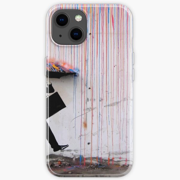 Banksy Regenschirm Rainbow Happy Girl iPhone Flexible Hülle