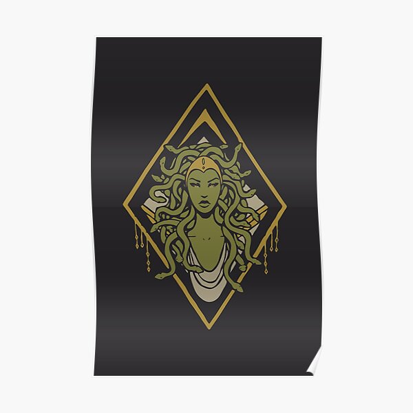 Medusa Art Deco Poster