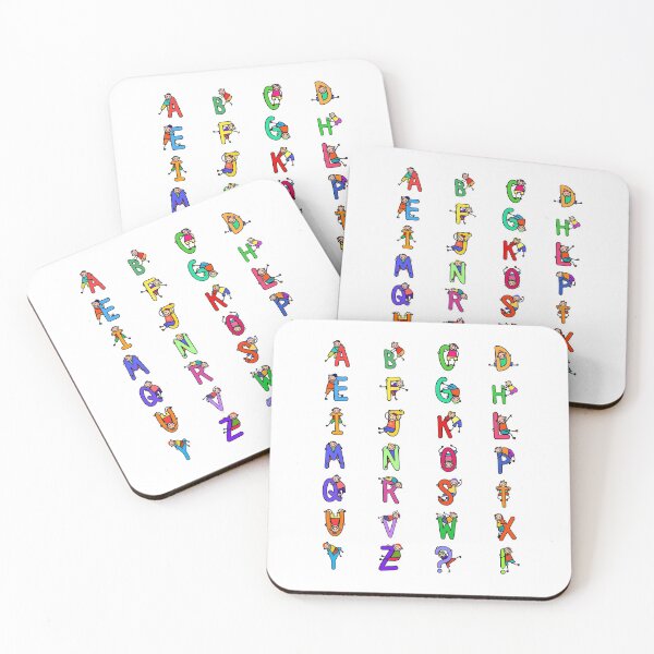 Item preview, Whole Alphabet  for boys letters Kids Colorful Cartoon Character designed and sold by funwithletters.