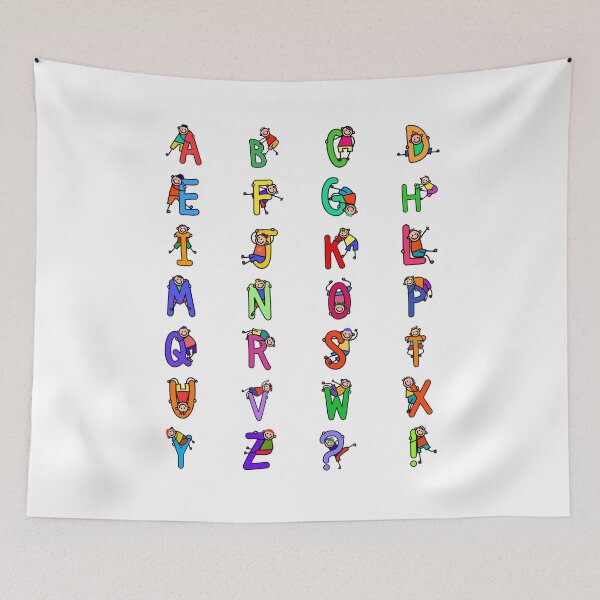 Item preview, Whole Alphabet  for boys letters Kids Colorful Cartoon Character designed and sold by funwithletters.