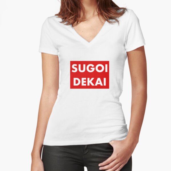 SUGOI dekai Fitted V-Neck T-Shirt by akshitamishra.