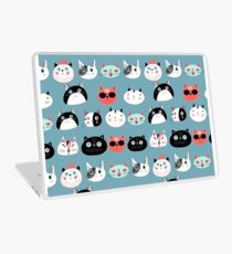 pattern amusing portraits of cats Laptop Skin