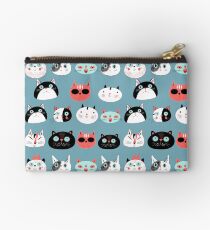 pattern amusing portraits of cats Studio Pouch