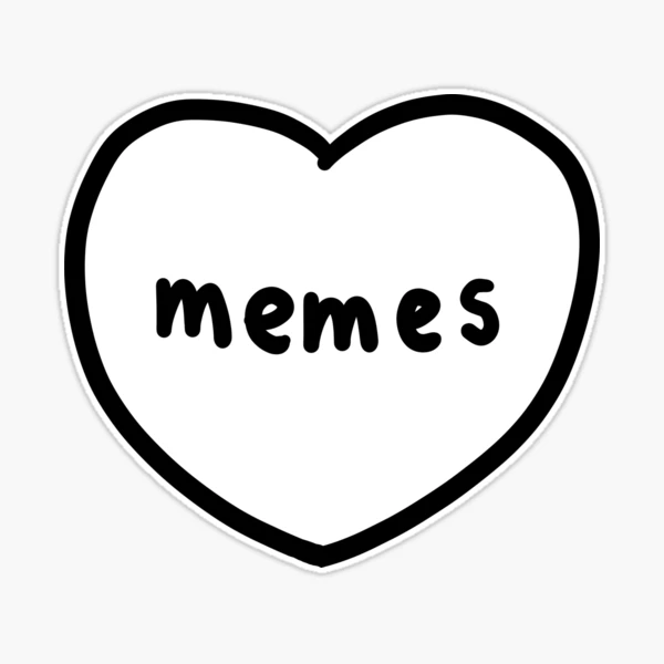 Heart meme Sticker for Sale by animefleur