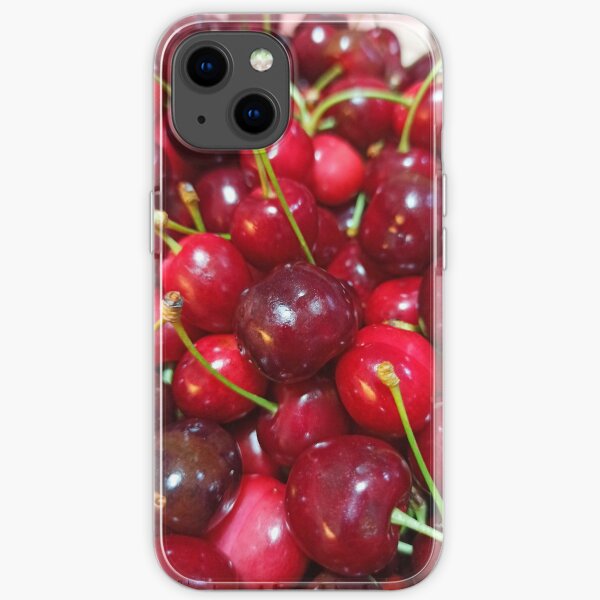 Delicious, fresh ,cretan cherries iPhone Soft Case