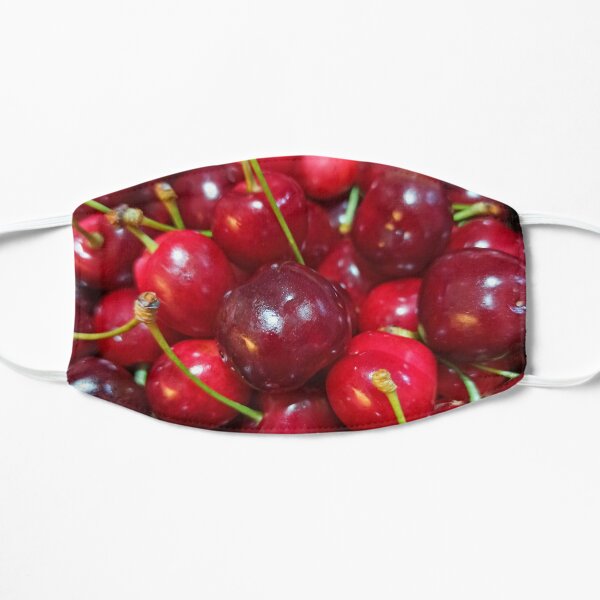 Delicious, fresh ,cretan cherries Flat Mask