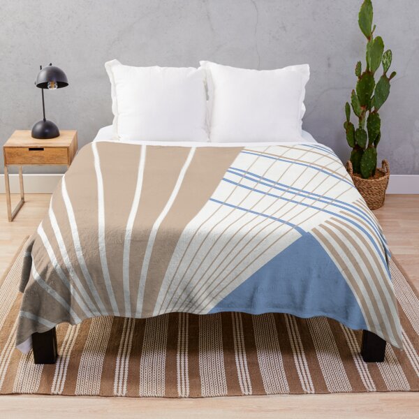 Item preview, Geometric minimalist sun rays beige lightblue white designed and sold by GHSimple.