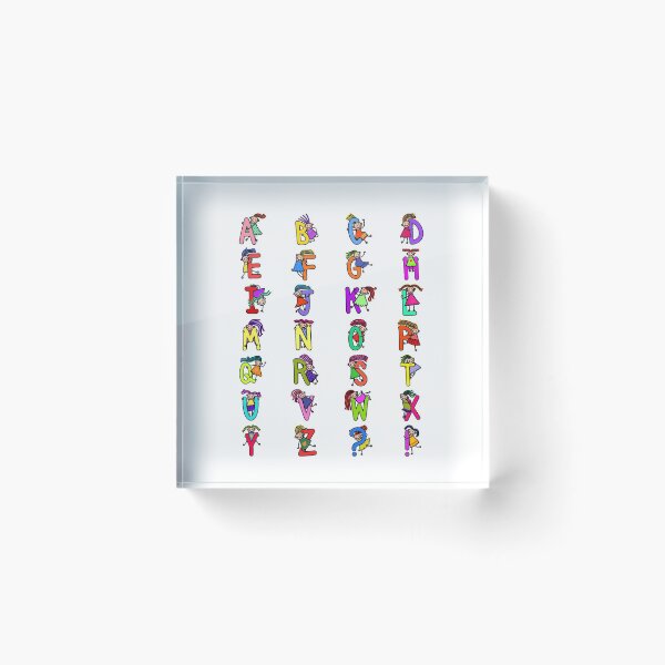 Item preview, Whole Alphabet for girls alphabet Kids Colorful Cartoon Character designed and sold by funwithletters.