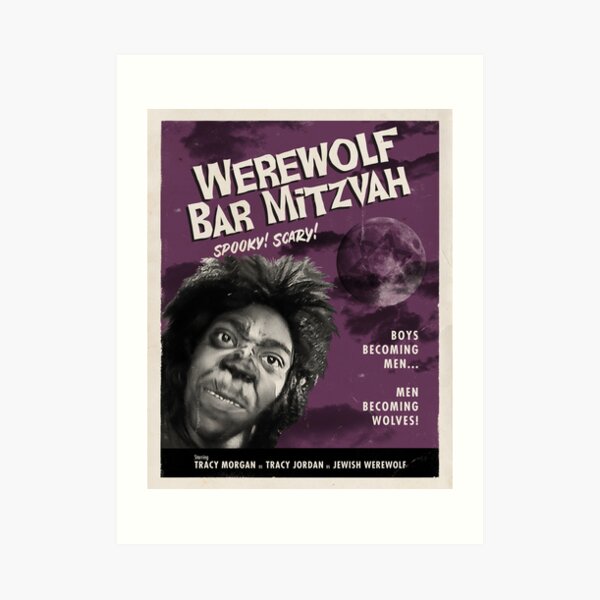Werewolf Bar Mitzvah Spooky Scary Art Print