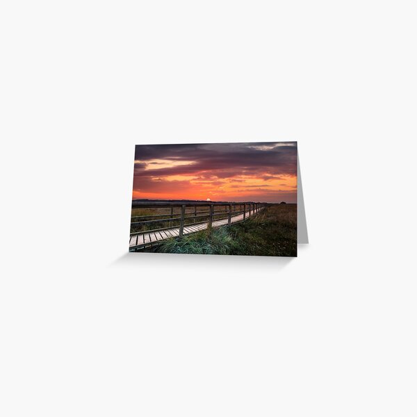 Sunset At Newtown Isle Of Wight Greeting Card