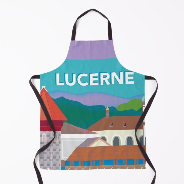 Item preview, Lucerne, Switzerland - Skyline Illustration by Loose Petals designed and sold by LoosePetals.
