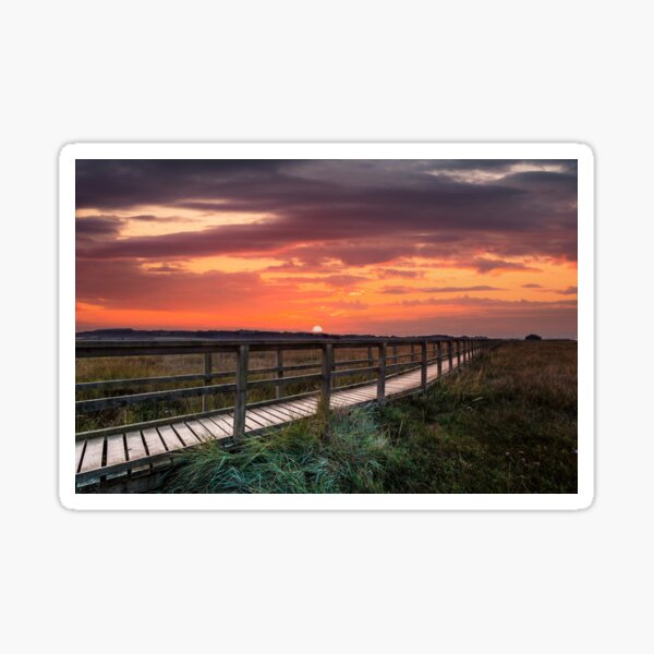 Sunset At Newtown Isle Of Wight Sticker