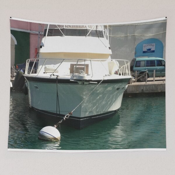 Item preview, Boat Docked in Barbados Careenage designed and sold by MimsTees.