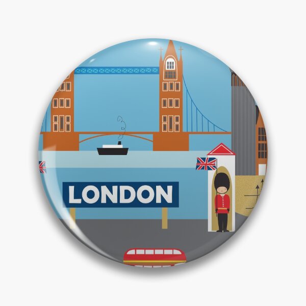 Item preview, London, England - Skyline Illustration by Loose Petals designed and sold by LoosePetals.