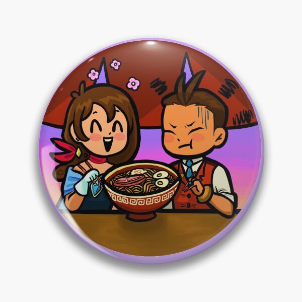 Item preview, Ace Attorney: Trucy and Apollo eat Noodles! designed and sold by mini-n-boop.