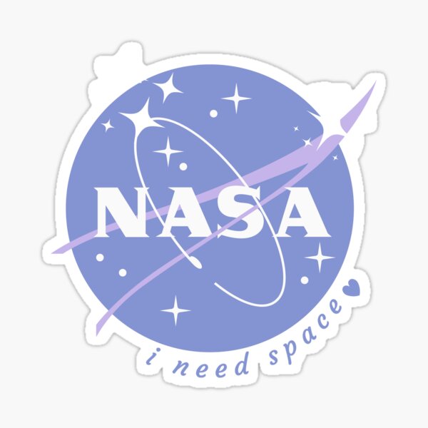 NASA - i need space (blue) Sticker