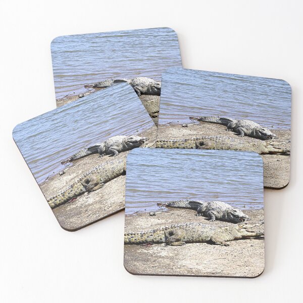 Item preview, Two Nile Crocodiles Sunning Riverbank, Africa designed and sold by worldways.