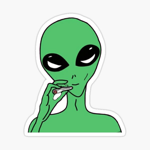 Alien Sticker For Sale By Sydfink Redbubble