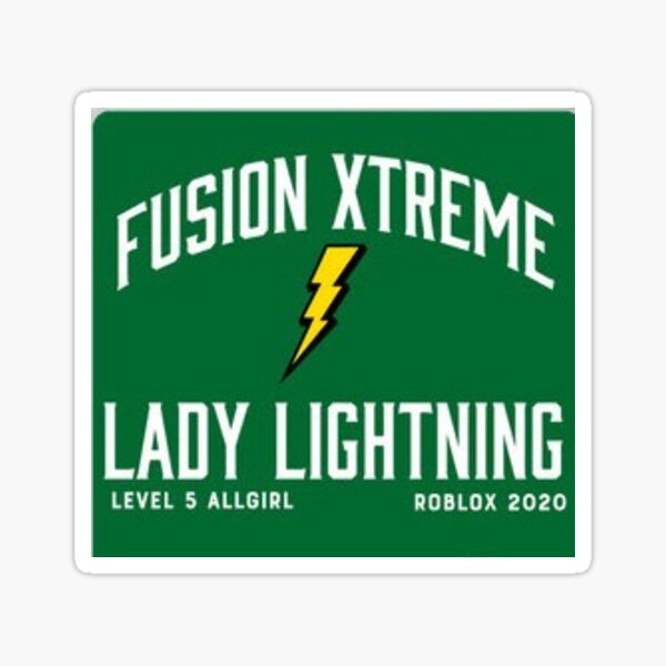 Fusion Xtreme Lady Lightning Roblox Sticker By A3tuallyamanda Redbubble - roblox lightning