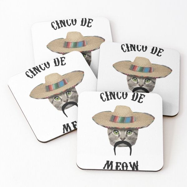 Item preview, Cinco De Meow Funny Cat Pun designed and sold by hippydoda.