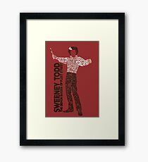 Sweeney Todd - Typography Framed Print
