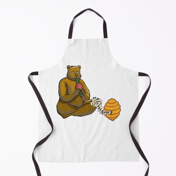 Item preview, BEAR IS CHARMING BEES WITH FLUTE designed and sold by Dwarf-Monkey.