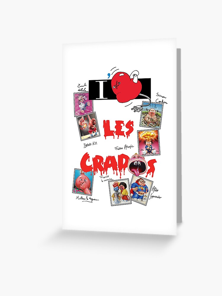 Carte de vœux for Sale avec l'œuvre « J'aime les Crados GPK