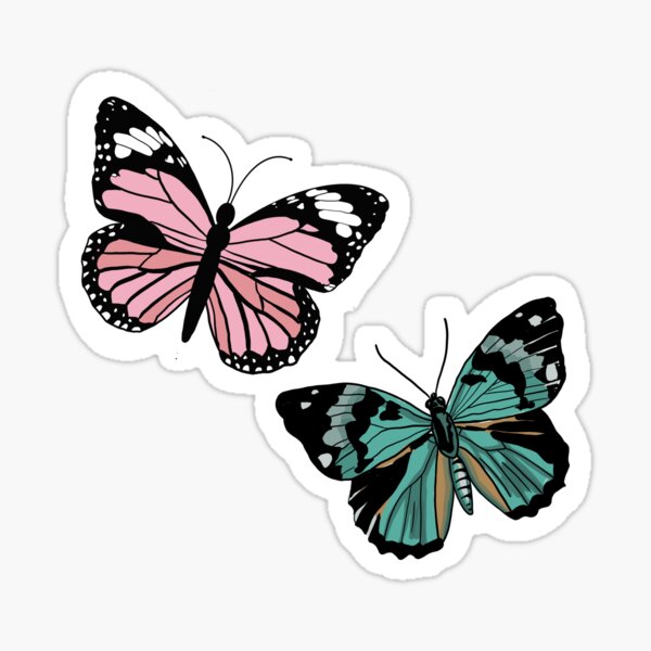 Item preview, Pink and Turquoise Butterfly Set designed and sold by hannahmossss.
