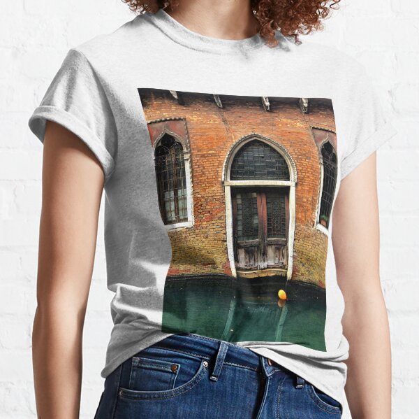 House entrance in Venice with balloon floating on water Classic T-Shirt