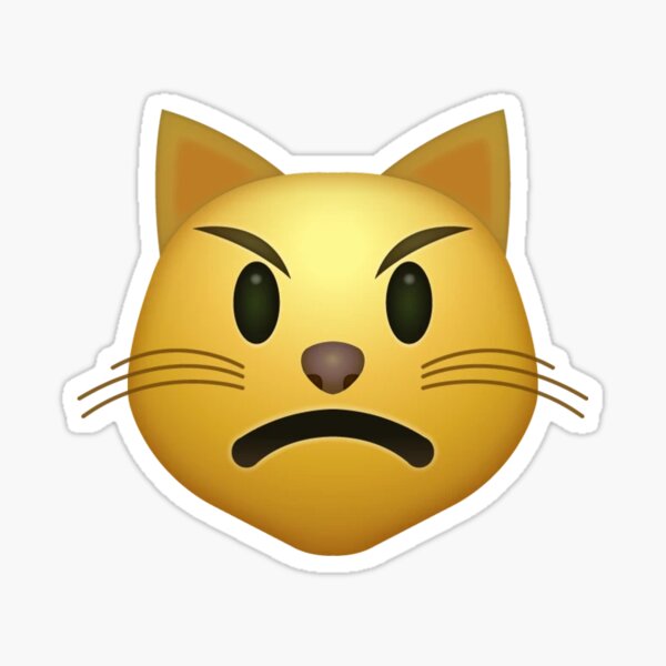 Angry Cat Emoji Art Board Print for Sale by Luke Thornton