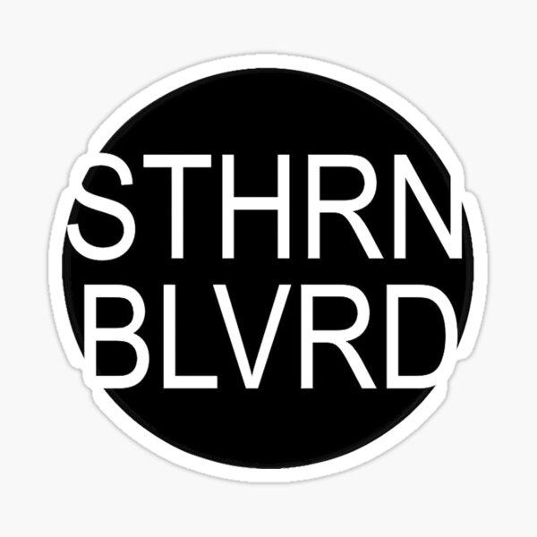 Black STHRN BLVRD logo Sticker