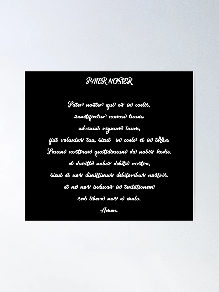 Pater Noster Traditional Catholic Printable Prayer (Download Now) 