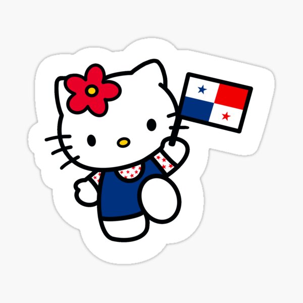 Panama Kitty Sticker