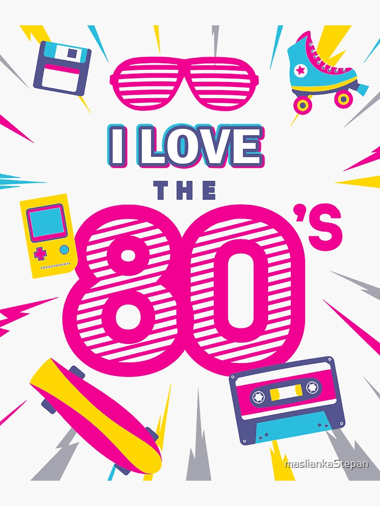 I Love The 80s retro style Essential T-Shirt for Sale by masliankaStepan