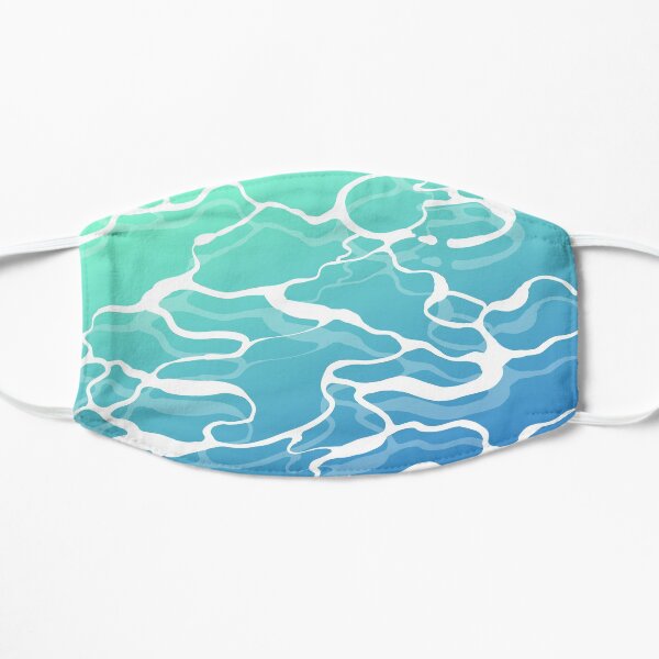 Tropical water pattern Flat Mask